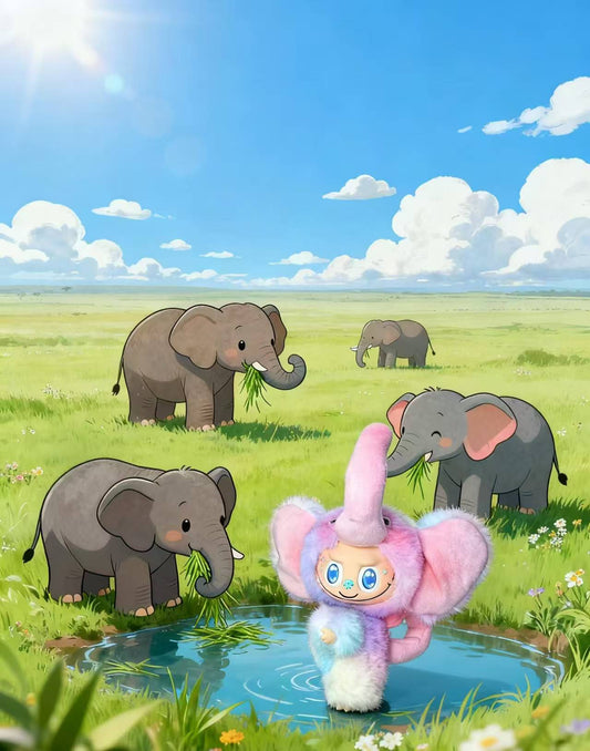 LABUBU Authentic|Handmade×Pink Ele