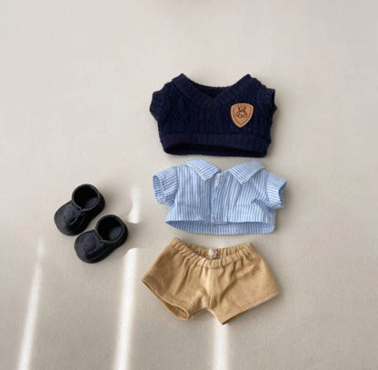 Labubu Biker Leather Shirt Set(Handmade Design)