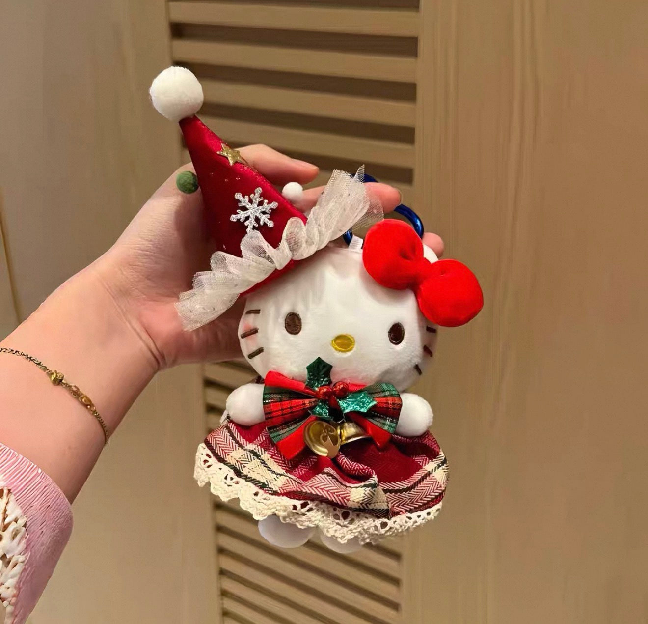 Japanese Cute Pajama Kitty Keychain Plush Toy