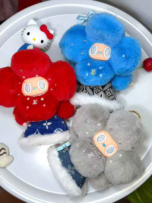 LV-inspired florals (Retrofitted Labubu)